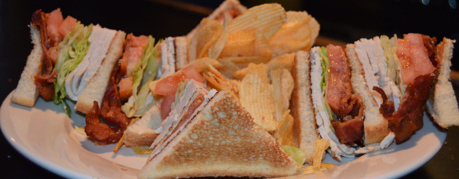 A triple-decker club sandwich