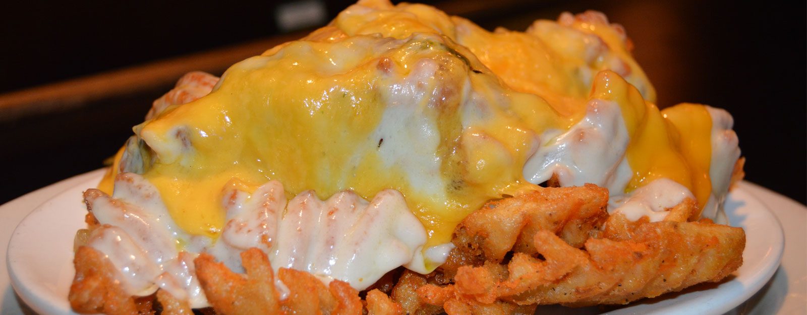 Crispy fries loaded with melted cheese