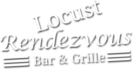 The logo for locust rendezvous bar and grill.